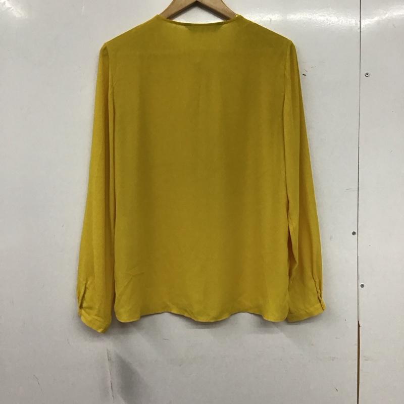 ザラ ZARA シャツ、ブラウス 長袖 長袖シャツ 無地シャツ ノーカラーシャツ M 無地 黄 / イエロー / yellow レディース USED 古着 中古 10154146
