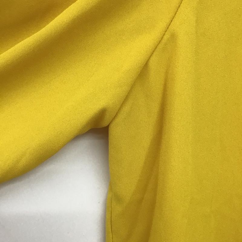ザラ ZARA シャツ、ブラウス 長袖 長袖シャツ 無地シャツ ノーカラーシャツ M 無地 黄 / イエロー / yellow レディース USED 古着 中古 10154146