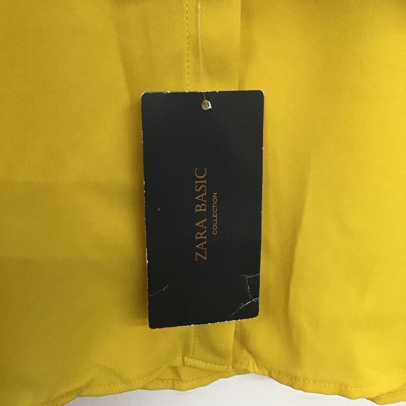 ザラ ZARA シャツ、ブラウス 長袖 長袖シャツ 無地シャツ ノーカラーシャツ M 無地 黄 / イエロー / yellow レディース USED 古着 中古 10154146