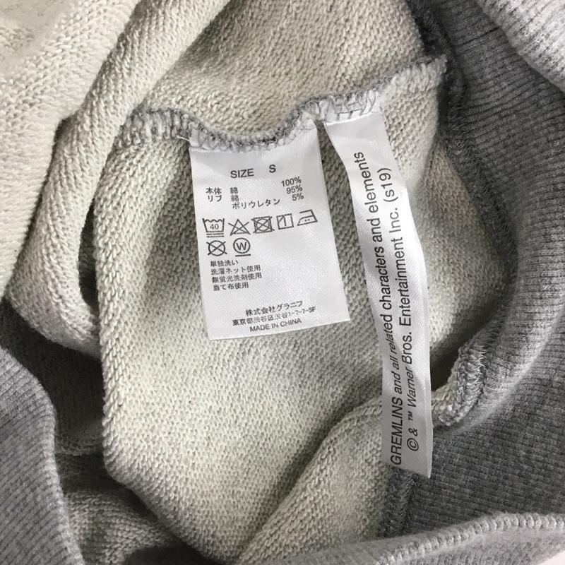 グラニフ graniph トレーナー 長袖 長袖トレーナー スウェット クルーネック プルオーバー S プリント 灰 / グレー / gray レディース USED 古着 中古 10154148