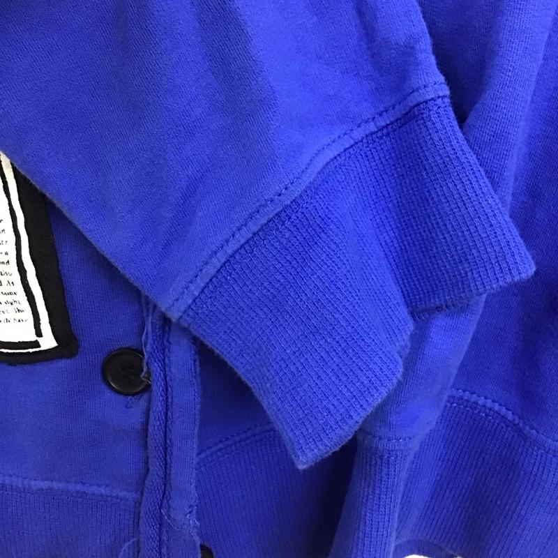 ヘル キャット パンクス HELL CAT PUNKS カーディガン 長袖 長袖カーディガン フロントボタン M ロゴ、文字 X プリント 青 / ブルー / blue レディース USED 古着 中古 10154150