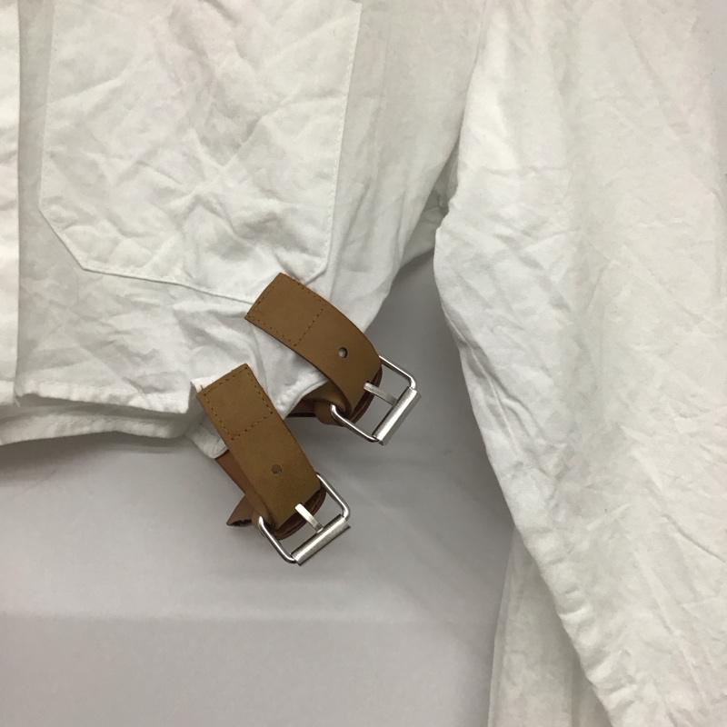 ザラ ZARA シャツ、ブラウス 長袖 長袖シャツ ショート丈シャツ S 無地 白 / ホワイト / white レディース USED 古着 中古 10154153
