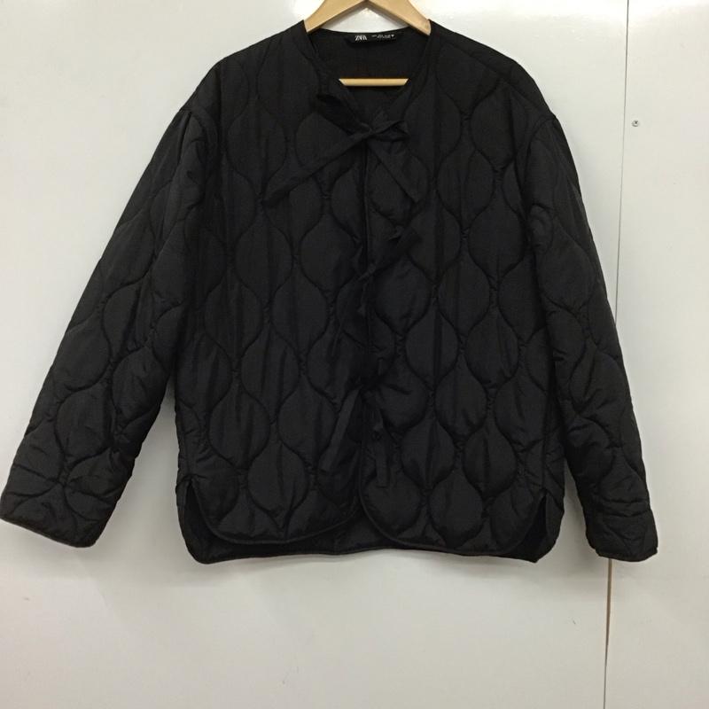 ザラ ZARA ジャケット、上着 ジャケット、ブレザー キルティングジャケット アウター ノーカラージャケット S  黒 / ブラック / black レディース USED 古着 中古 10154158
