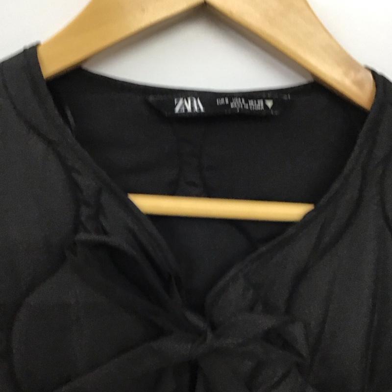 ザラ ZARA ジャケット、上着 ジャケット、ブレザー キルティングジャケット アウター ノーカラージャケット S  黒 / ブラック / black レディース USED 古着 中古 10154158