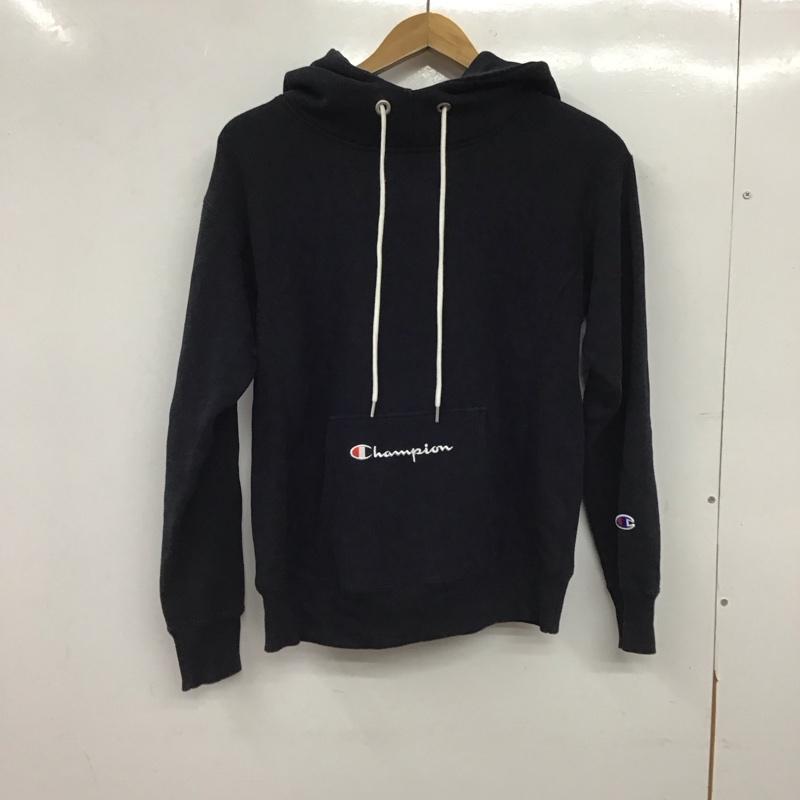 チャンピオン Champion パーカー 長袖 長袖パーカー プルオーバーパーカー スウェット M ロゴ、文字 紺 / ネイビー / navy レディース USED 古着 中古 10154159