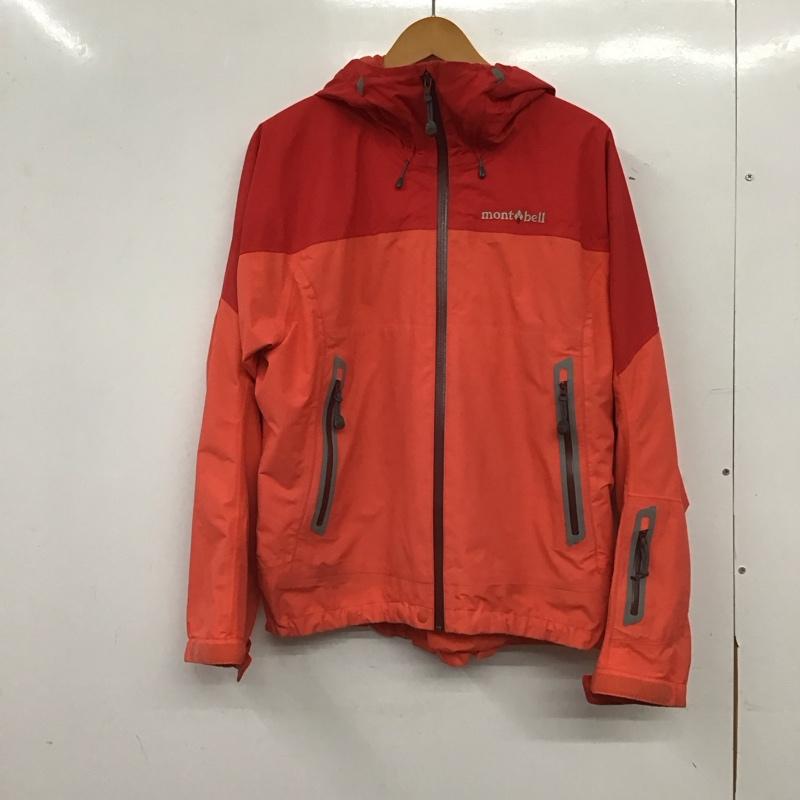 モンベル mont-bell ジャケット、上着 ジャンパー、ブルゾン ジップアップ M ロゴ、文字 赤 / レッド / red X 橙 / オレンジ / orange レディース USED 古着 中古 10154160