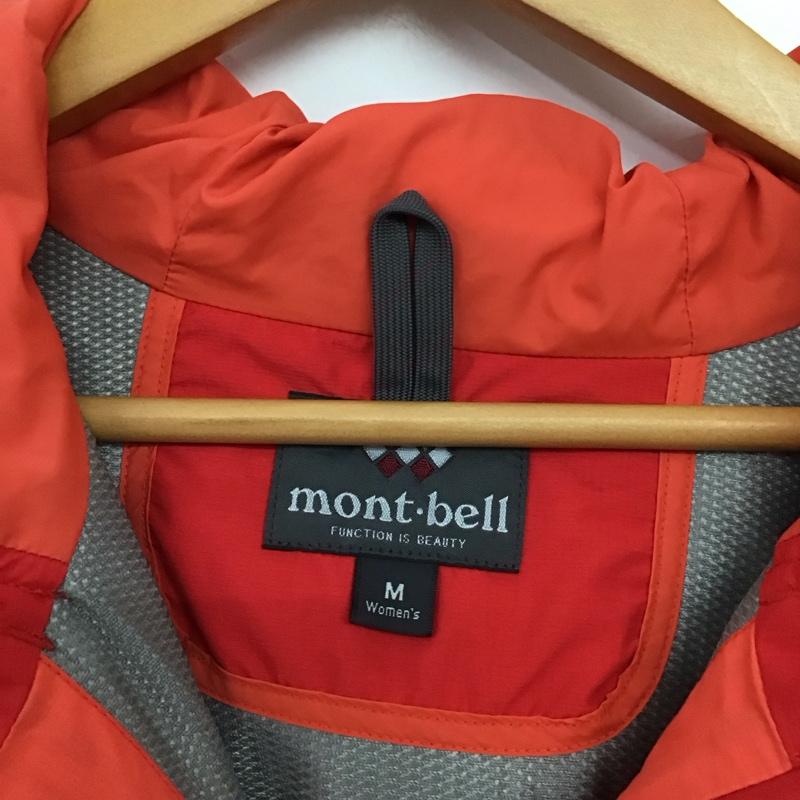 モンベル mont-bell ジャケット、上着 ジャンパー、ブルゾン ジップアップ M ロゴ、文字 赤 / レッド / red X 橙 / オレンジ / orange レディース USED 古着 中古 10154160