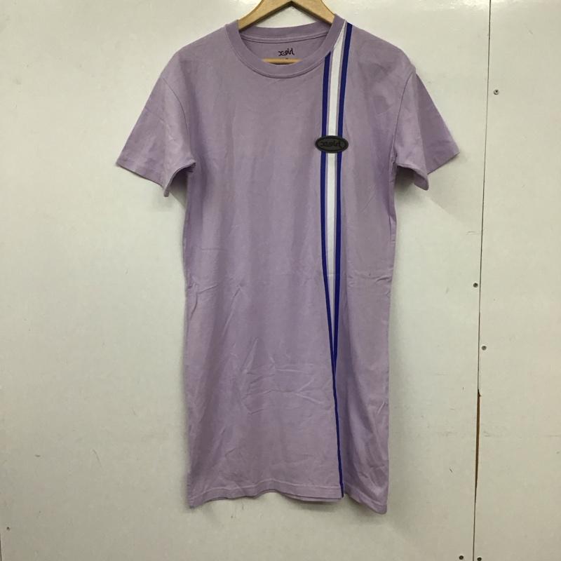 エックスガール X-girl ワンピース ロングスカート 半袖ロングワンピース M ロゴ、文字 紫 / パープル / purple レディース USED 古着 中古 10154162