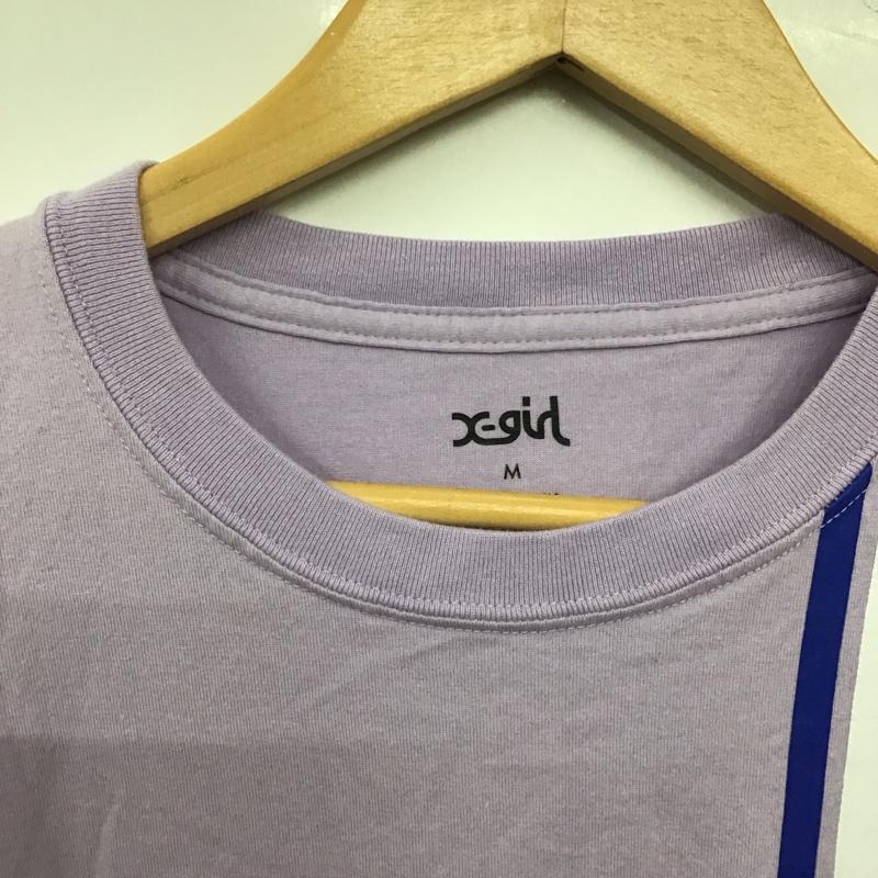 エックスガール X-girl ワンピース ロングスカート 半袖ロングワンピース M ロゴ、文字 紫 / パープル / purple レディース USED 古着 中古 10154162