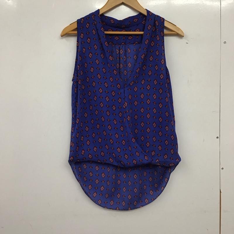 ザラ ZARA カットソー 半袖 ノースリーブカットソー Vネックカットソー S プリント マルチカラー / マルチカラー / multicolor レディース USED 古着 中古 10154164