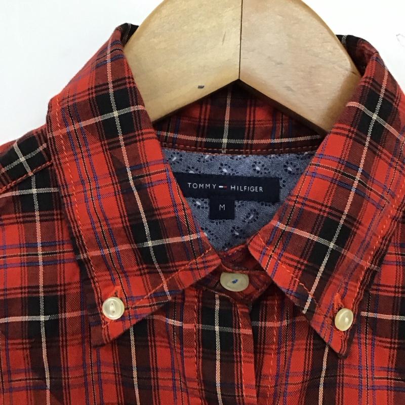 トミーヒルフィガー TOMMY HILFIGER ワンピース ひざ丈スカート 半袖シャツワンピース ロングワンピース チェックシャツワンピース M チェック マルチカラー / マルチカラー / multicolor レディース USED 古着 中古 10154166