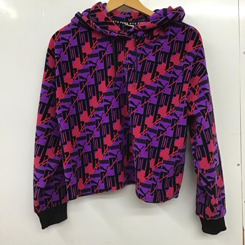 プーマ PUMA パーカー 長袖 長袖パーカー フリースプルオーバージャケット S プリント マルチカラー / マルチカラー / multicolor レディース USED 古着 中古 10154171
