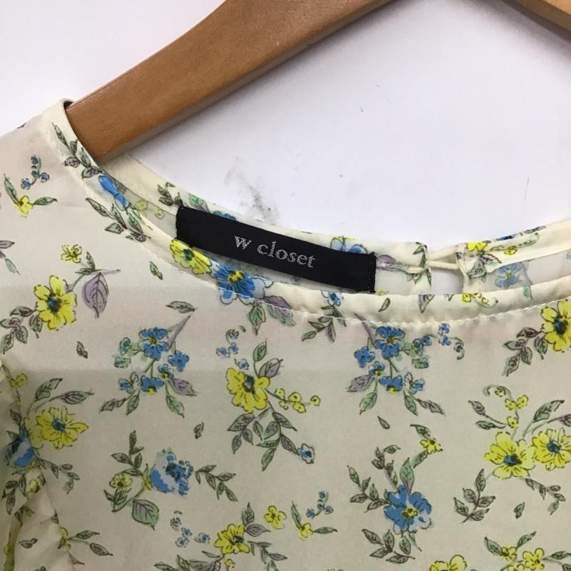 ダブルクローゼット w closet ワンピース ロングスカート 長袖ロングワンピース シャツワンピース フレアスカート プリント マルチカラー / マルチカラー / multicolor レディース USED 古着 中古 10154172