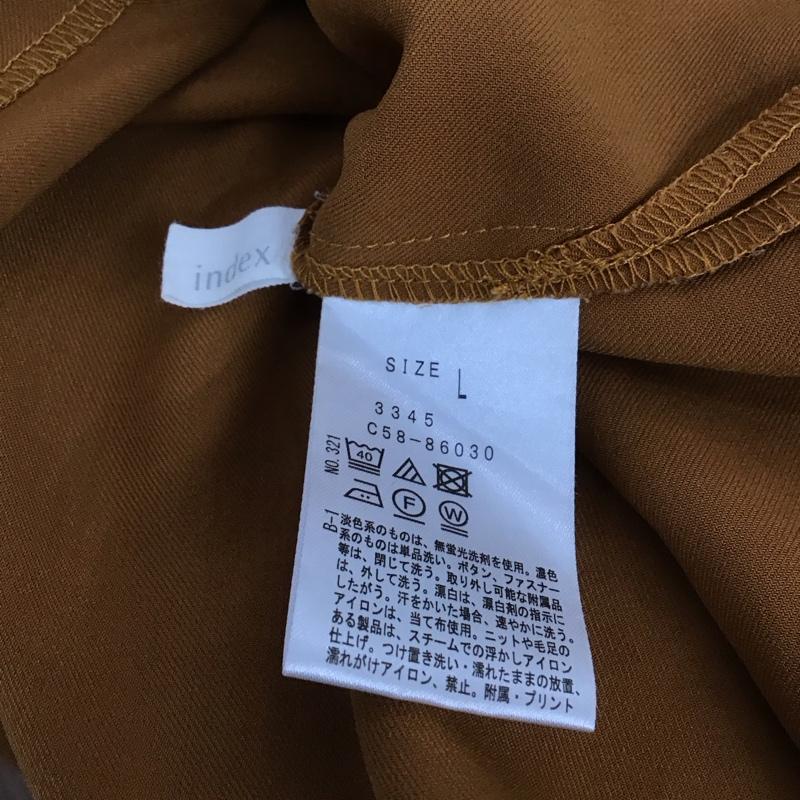 インデックス index タンクトップ タンクトップ ノースリーブカットソー タンクトップ L 無地 キャメル / キャメル / レディース USED 古着 中古 10154174