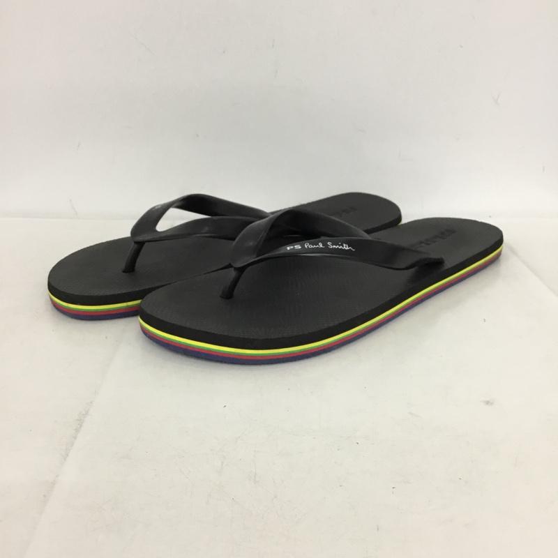ピーエスポールスミス PS Paul Smith サンダル サンダル ビーチサンダル LL ロゴ、文字 黒 / ブラック / black メンズ USED 古着 中古 10154179