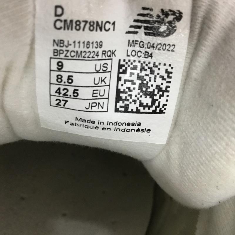 ニューバランス New Balance スニーカー スニーカー CM878NC1 27cm 27.0cm ロゴ、文字 アイボリー / アイボリー / X 灰 / グレー / gray メンズ USED 古着 中古 10154180
