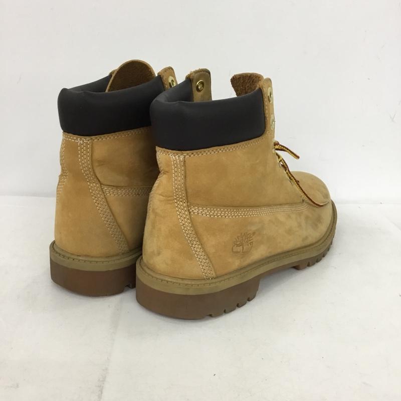 ティンバーランド Timberland ブーツ ショートブーツ 12909 6インチ プレミアム ウォータープルーフブーツ ジュニア 24cm 24.0cm ワンポイント キャメル / キャメル / レディース USED 古着 中古 10154184