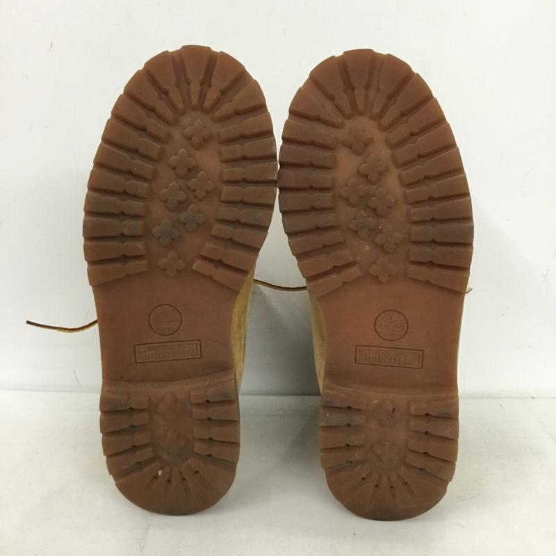 ティンバーランド Timberland ブーツ ショートブーツ 12909 6インチ プレミアム ウォータープルーフブーツ ジュニア 24cm 24.0cm ワンポイント キャメル / キャメル / レディース USED 古着 中古 10154184