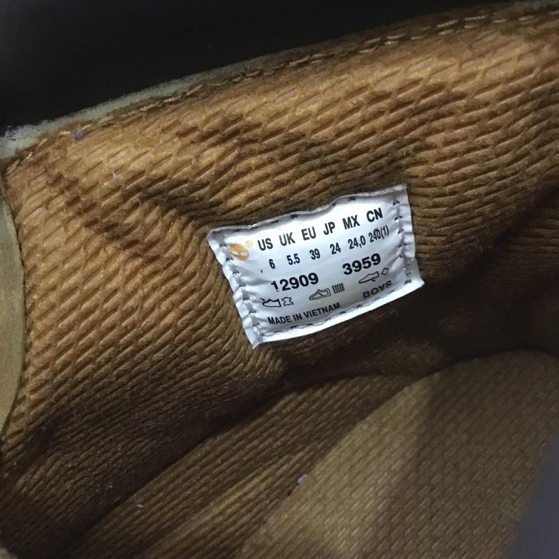 ティンバーランド Timberland ブーツ ショートブーツ 12909 6インチ プレミアム ウォータープルーフブーツ ジュニア 24cm 24.0cm ワンポイント キャメル / キャメル / レディース USED 古着 中古 10154184