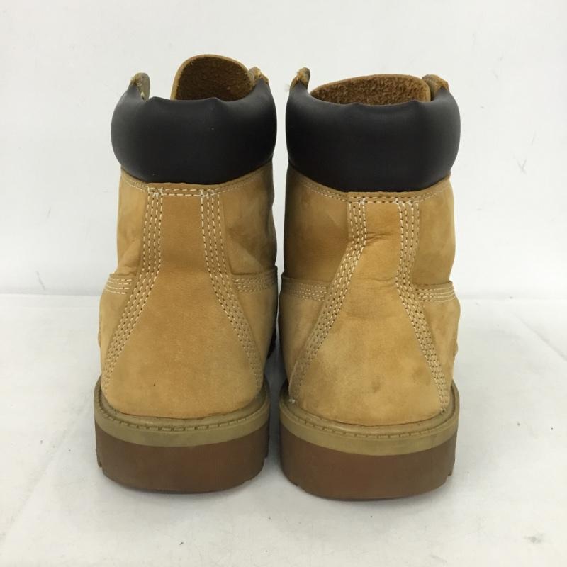ティンバーランド Timberland ブーツ ショートブーツ 12909 6インチ プレミアム ウォータープルーフブーツ ジュニア 24cm 24.0cm ワンポイント キャメル / キャメル / レディース USED 古着 中古 10154184