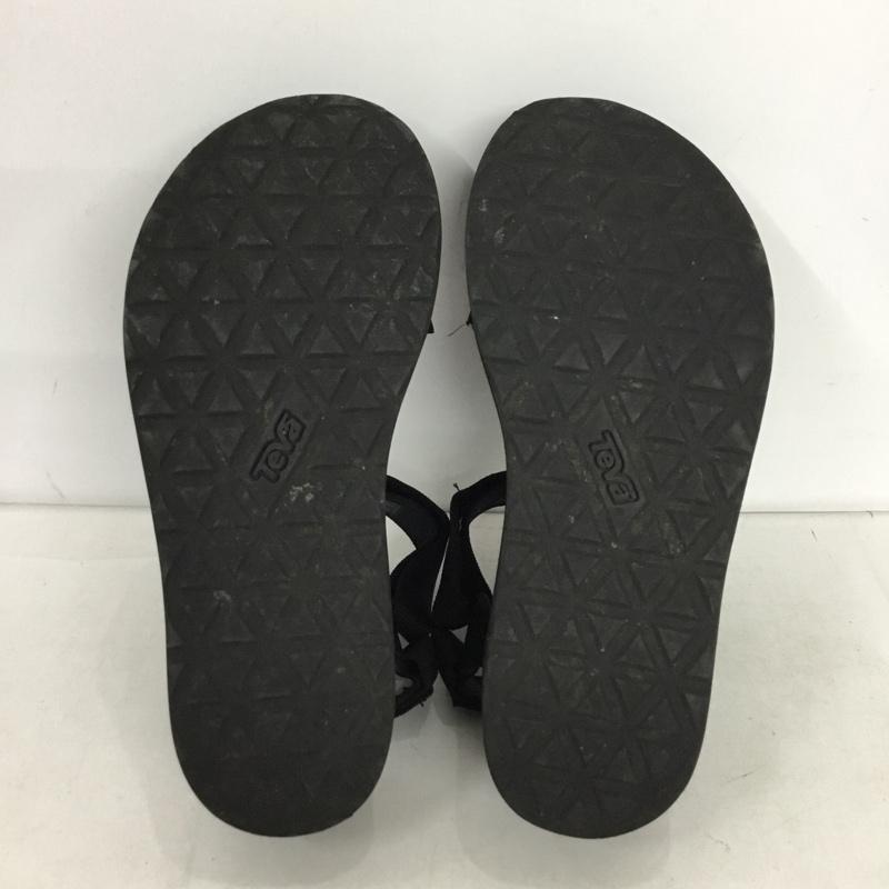 テバ Teva サンダル サンダル 1008844 フラットフォームユニバーサル 軽量 厚底ヒール 24cm 24.0cm ロゴ、文字 黒 / ブラック / black レディース USED 古着 中古 10154185
