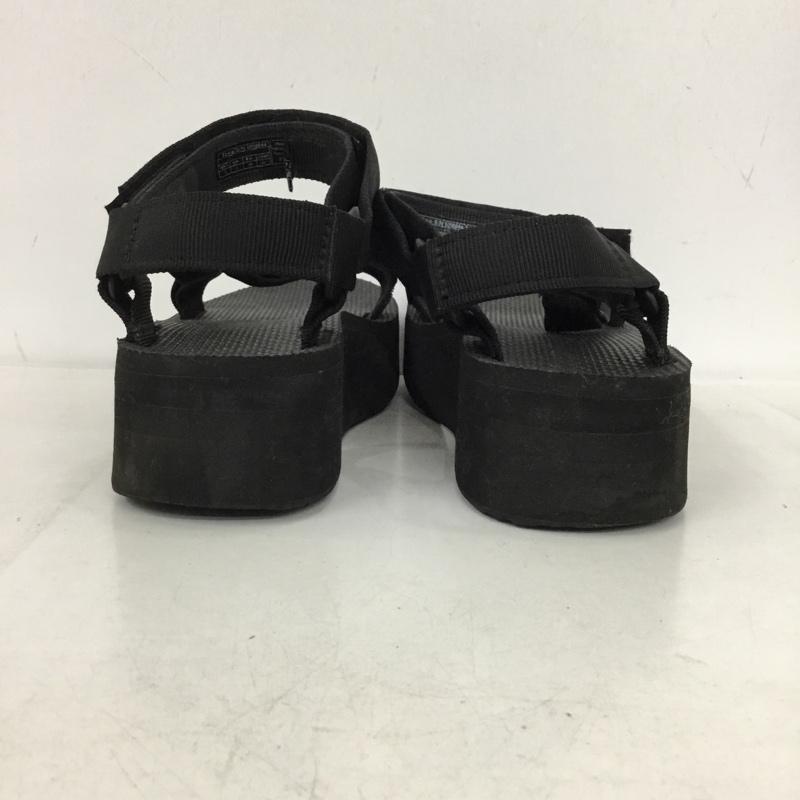 テバ Teva サンダル サンダル 1008844 フラットフォームユニバーサル 軽量 厚底ヒール 24cm 24.0cm ロゴ、文字 黒 / ブラック / black レディース USED 古着 中古 10154185