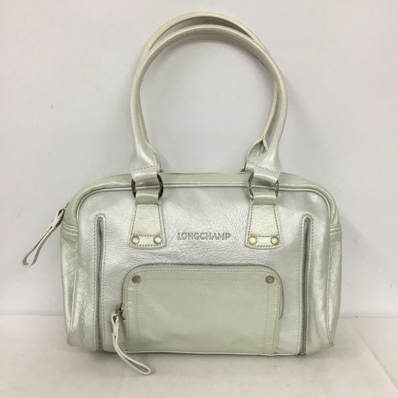 ロンシャン LONGCHAMP ハンドバッグ ハンドバッグ ロゴ、文字 銀 / シルバー / silver color レディース USED 古着 中古 10154201