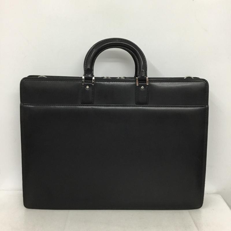 ランバン LANVIN ブリーフケース、書類かばん ブリーフケース、書類かばん レザー ビジネスバッグ ロゴ、文字 黒 / ブラック / black メンズ USED 古着 中古 10154202
