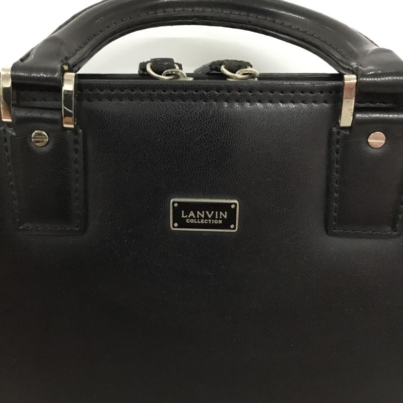 ランバン LANVIN ブリーフケース、書類かばん ブリーフケース、書類かばん レザー ビジネスバッグ ロゴ、文字 黒 / ブラック / black メンズ USED 古着 中古 10154202