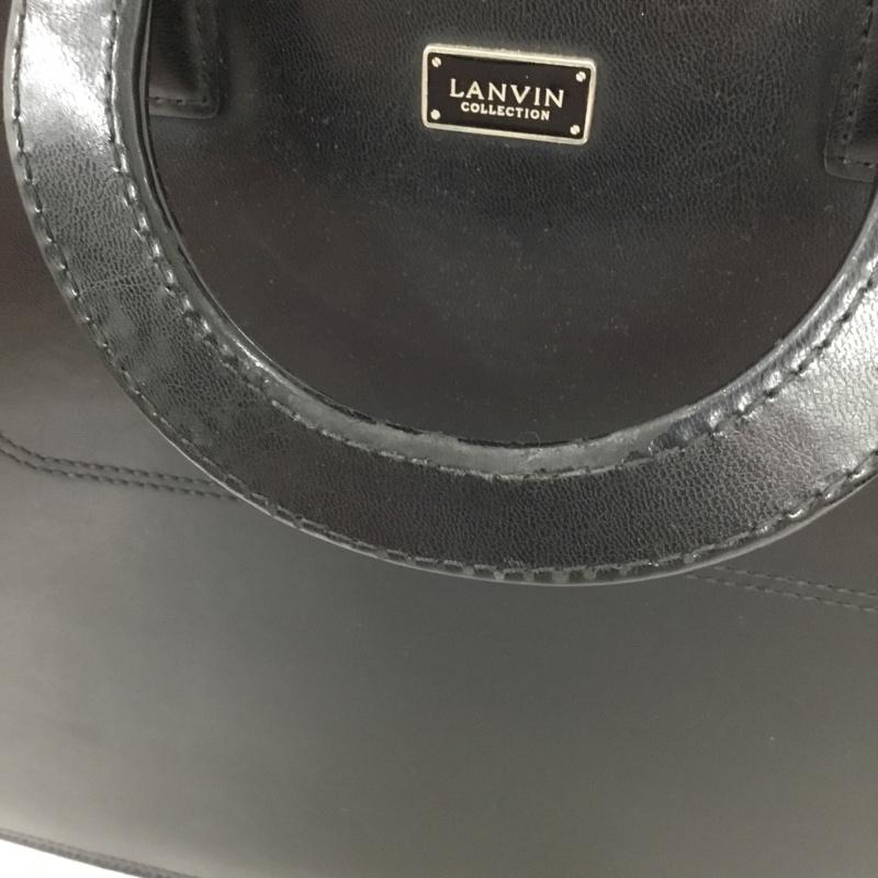 ランバン LANVIN ブリーフケース、書類かばん ブリーフケース、書類かばん レザー ビジネスバッグ ロゴ、文字 黒 / ブラック / black メンズ USED 古着 中古 10154202