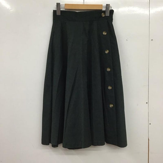 テチチ Techichi スカート ロングスカート 1503467 フレアスカート ミモレ丈 膝下丈 M 無地 緑 / グリーン / green レディース USED 古着 中古 10154206