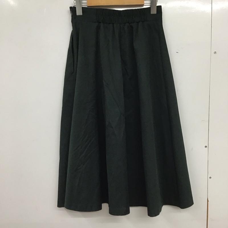 テチチ Techichi スカート ロングスカート 1503467 フレアスカート ミモレ丈 膝下丈 M 無地 緑 / グリーン / green レディース USED 古着 中古 10154206