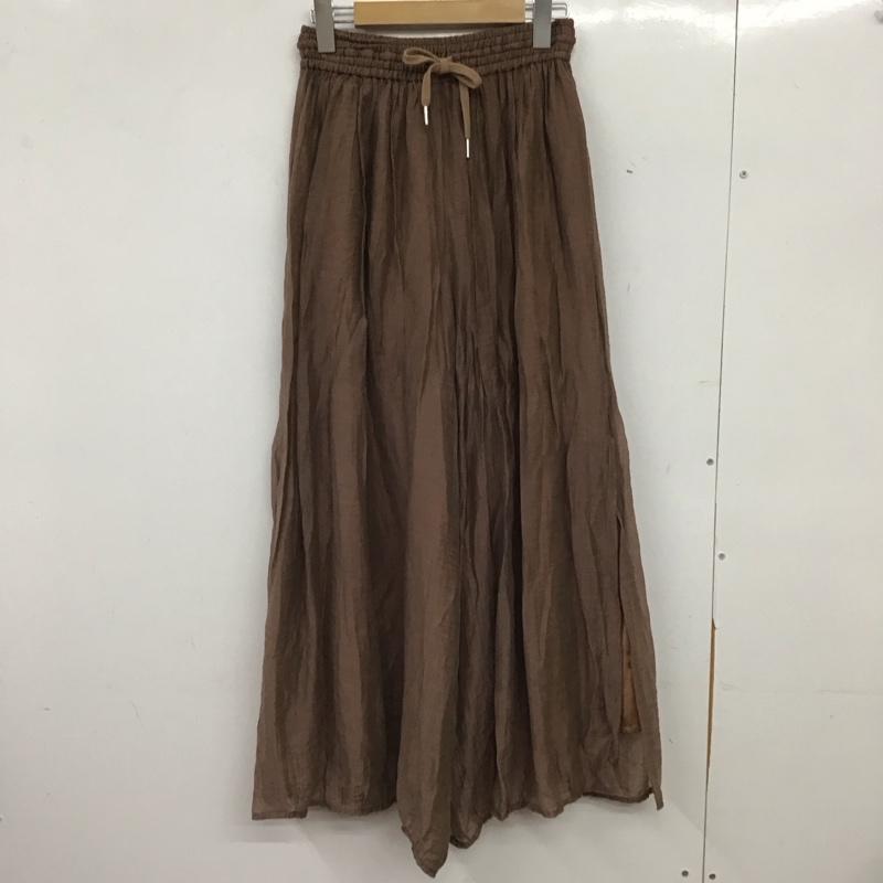 マーキュリーデュオ MERCURYDUO ボトムス ボトムス 002030700401-01 ワッシャープリーツフレアパンツ FREE 無地 茶 / ブラウン / brown レディース USED 古着 中古 10154208