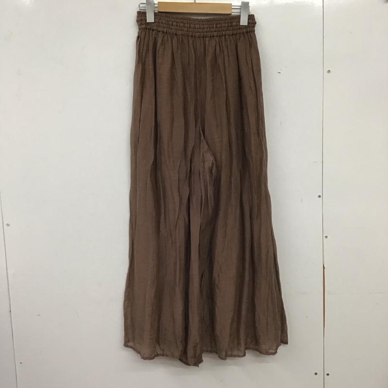 マーキュリーデュオ MERCURYDUO ボトムス ボトムス 002030700401-01 ワッシャープリーツフレアパンツ FREE 無地 茶 / ブラウン / brown レディース USED 古着 中古 10154208