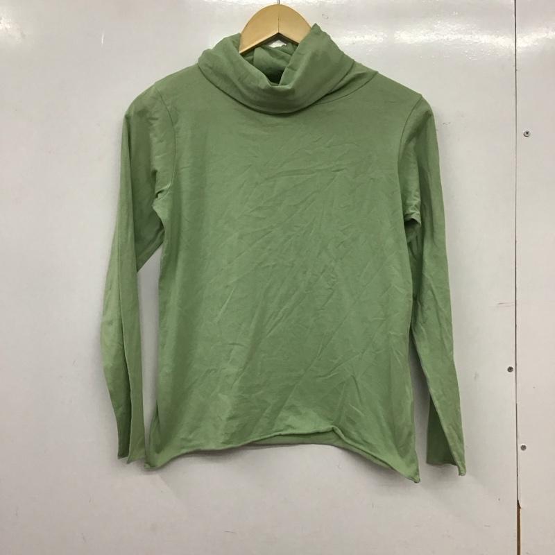 アニエス・ベー agnes b. カットソー 長袖 1109-2689 タートルネック コットン 2 無地 薄緑 / ライトグリーン / レディース USED 古着 中古 10154211