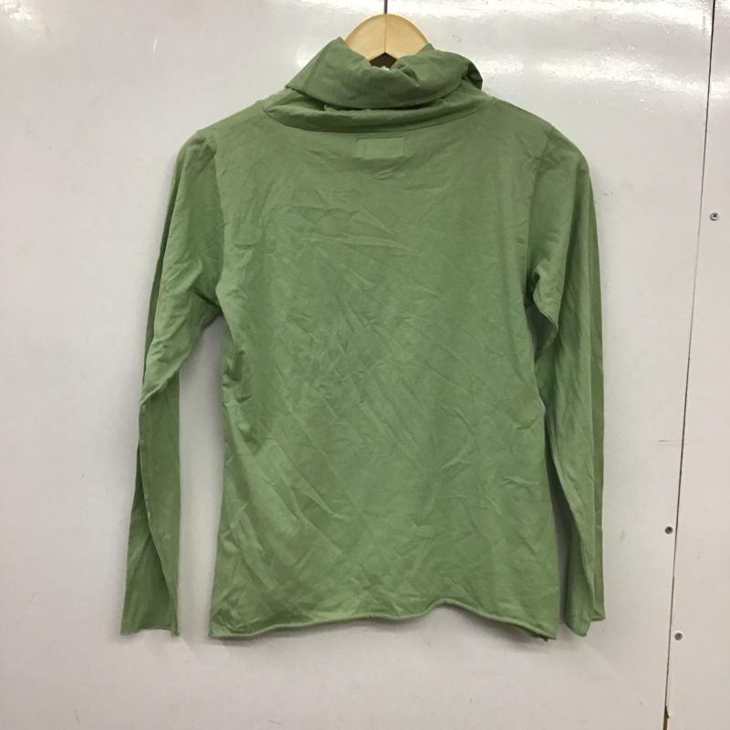 アニエス・ベー agnes b. カットソー 長袖 1109-2689 タートルネック コットン 2 無地 薄緑 / ライトグリーン / レディース USED 古着 中古 10154211