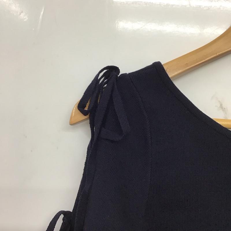 レイカズン Ray Cassin カットソー 長袖 RCN1051205A0001 袖リボン タグ付き FREE 無地 紺 / ネイビー / navy レディース USED 古着 中古 10154213