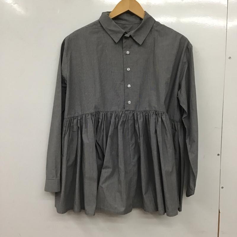 オハコ Number18 シャツ、ブラウス 長袖 長袖シャツ プルオーバーシャツ フレアシャツ FREE  灰 / グレー / gray レディース USED 古着 中古 10154214