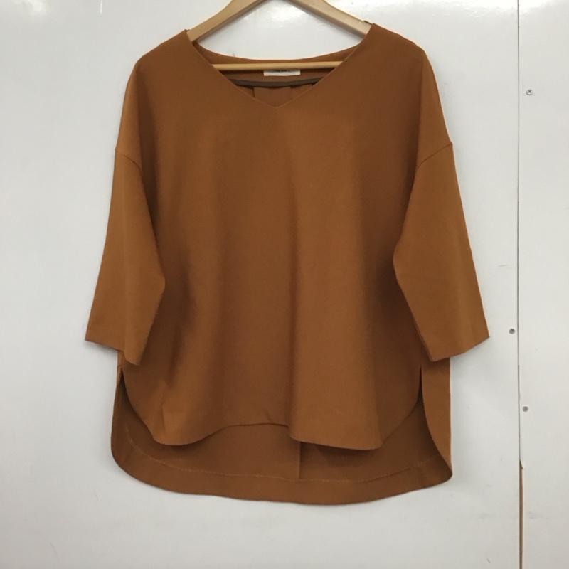 ニコアンド niko and... カットソー 半袖 半袖カットソー 無地Tシャツ Vネックカットソー 無地 茶 / ブラウン / brown レディース USED 古着 中古 10154218