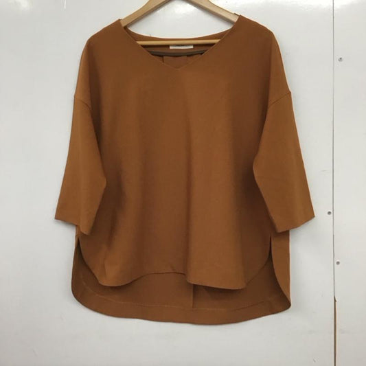 ニコアンド niko and... カットソー 半袖 半袖カットソー 無地Tシャツ Vネックカットソー 無地 茶 / ブラウン / brown レディース USED 古着 中古 10154218