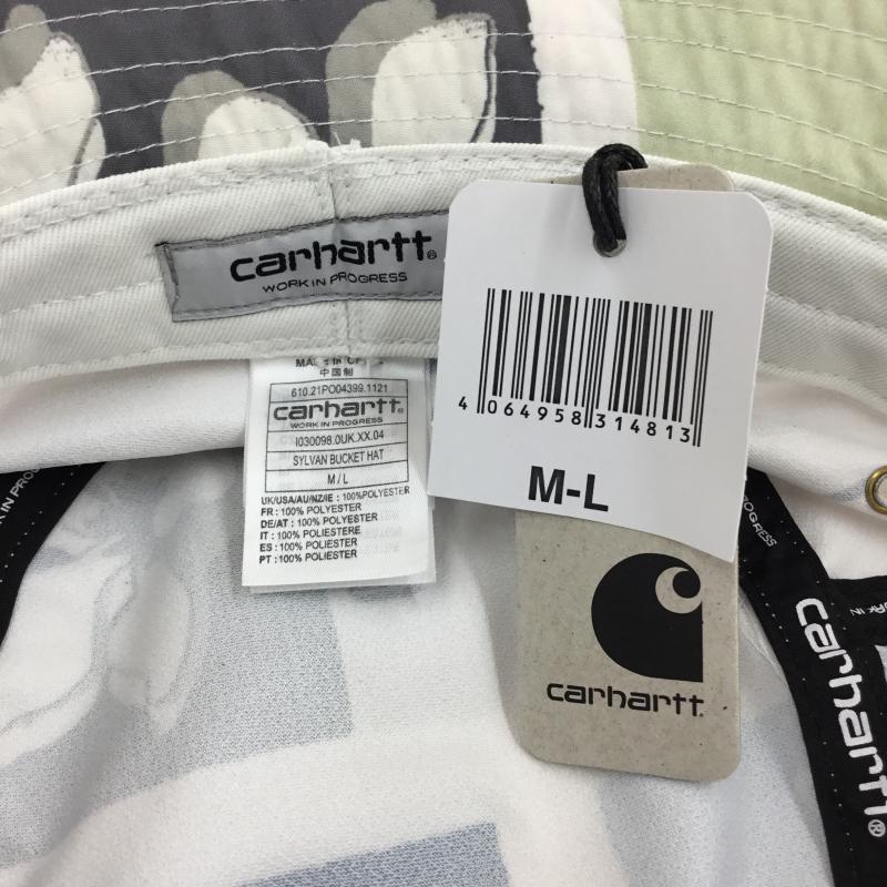 カーハートダブリューアイピー Carhartt WIP 帽子 ハット Carhartt WIP 総柄 シルヴァン バケットハット 総柄 白 / ホワイト / white メンズ USED 古着 中古 10154219