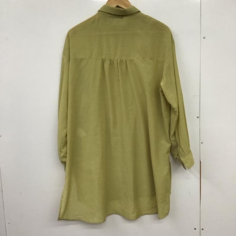 ダブルクローゼット w closet シャツ、ブラウス 長袖 長袖シャツ フロントボタン カラーシャツ 無地 カーキ / カーキ / khaki レディース USED 古着 中古 10154220