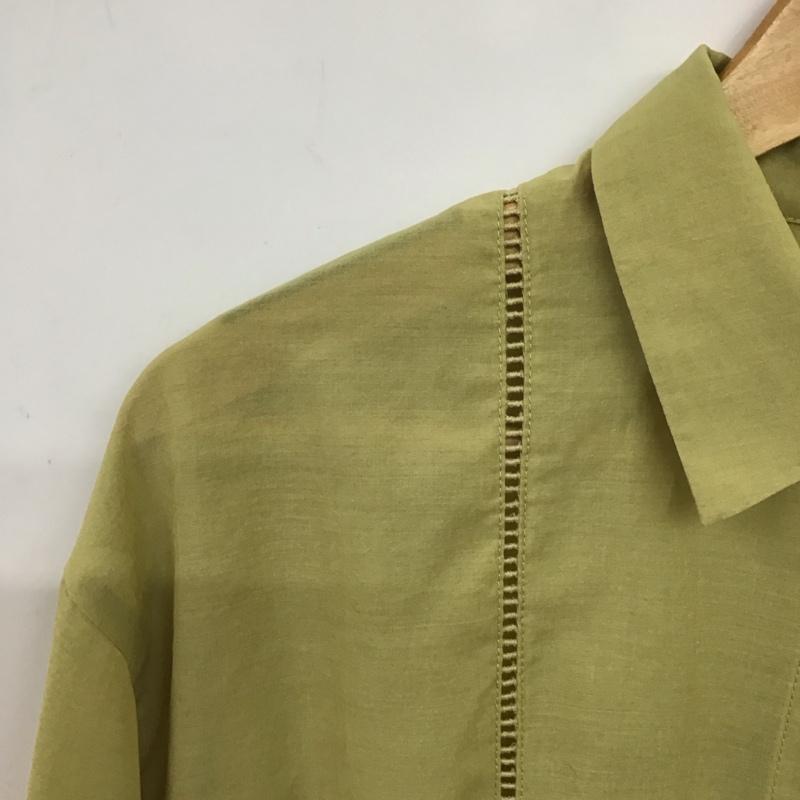 ダブルクローゼット w closet シャツ、ブラウス 長袖 長袖シャツ フロントボタン カラーシャツ 無地 カーキ / カーキ / khaki レディース USED 古着 中古 10154220