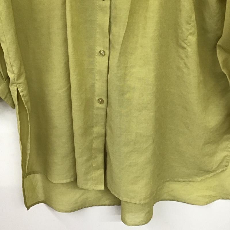 ダブルクローゼット w closet シャツ、ブラウス 長袖 長袖シャツ フロントボタン カラーシャツ 無地 カーキ / カーキ / khaki レディース USED 古着 中古 10154220