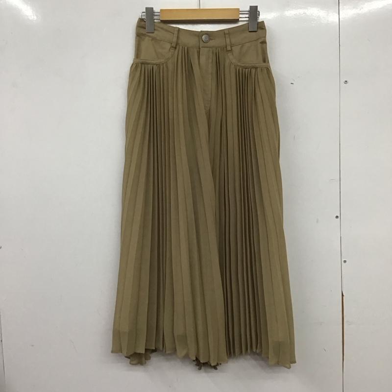 スナイデル SNIDEL スカート ロングスカート ロングスカート フレアスカート カジュアルスカート プリーツスカート 2 無地 ベージュ / ベージュ / beige レディース USED 古着 中古 10154221