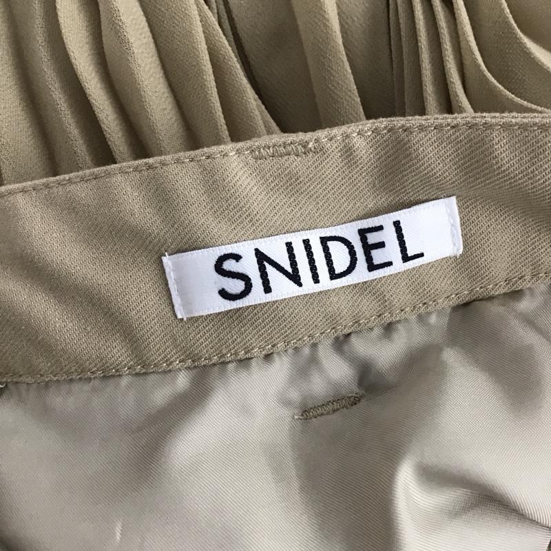 スナイデル SNIDEL スカート ロングスカート ロングスカート フレアスカート カジュアルスカート プリーツスカート 2 無地 ベージュ / ベージュ / beige レディース USED 古着 中古 10154221