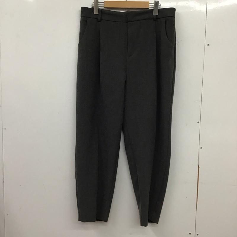 ザラ ZARA パンツ スラックス スラックスパンツ ワイドパンツ センタータックパンツ L 無地 灰 / グレー / gray レディース USED 古着 中古 10154224