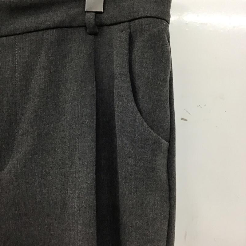 ザラ ZARA パンツ スラックス スラックスパンツ ワイドパンツ センタータックパンツ L 無地 灰 / グレー / gray レディース USED 古着 中古 10154224