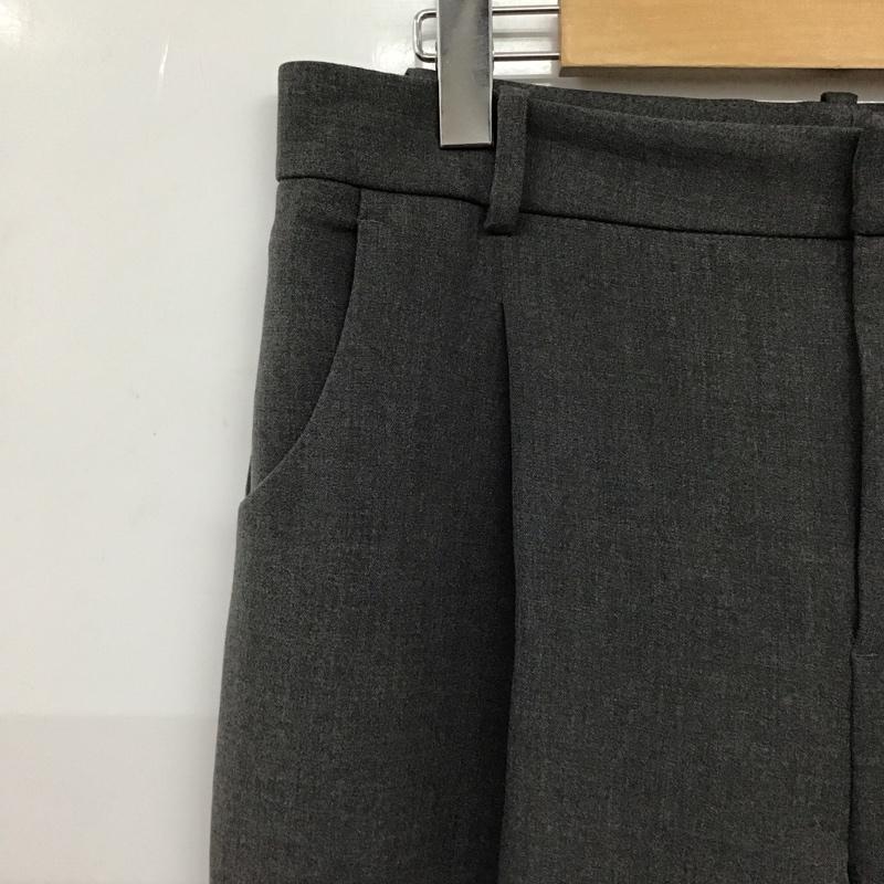 ザラ ZARA パンツ スラックス スラックスパンツ ワイドパンツ センタータックパンツ L 無地 灰 / グレー / gray レディース USED 古着 中古 10154224