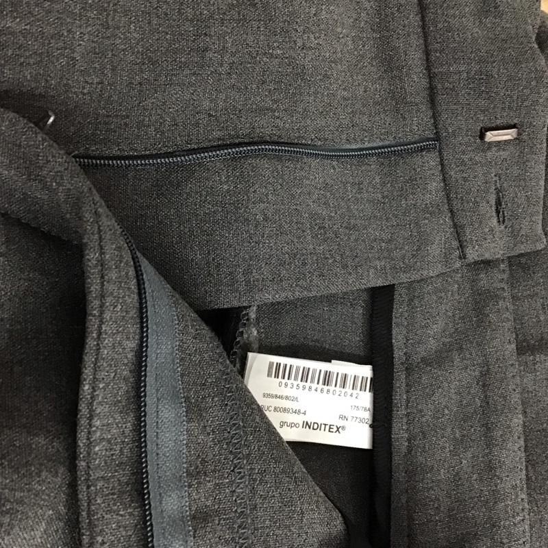 ザラ ZARA パンツ スラックス スラックスパンツ ワイドパンツ センタータックパンツ L 無地 灰 / グレー / gray レディース USED 古着 中古 10154224